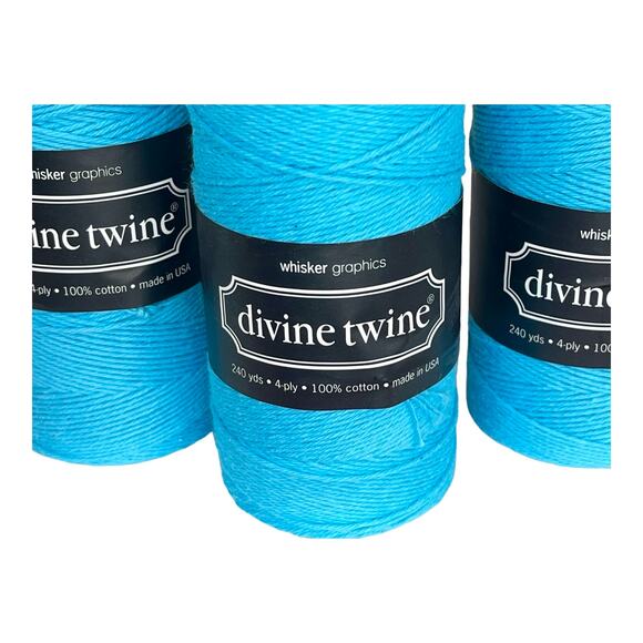 NEW Pack (3) Bakers Twine 100% Cotton 240 Yards, 4 PLY Blue USA Made String NWT - Picture 2 of 4